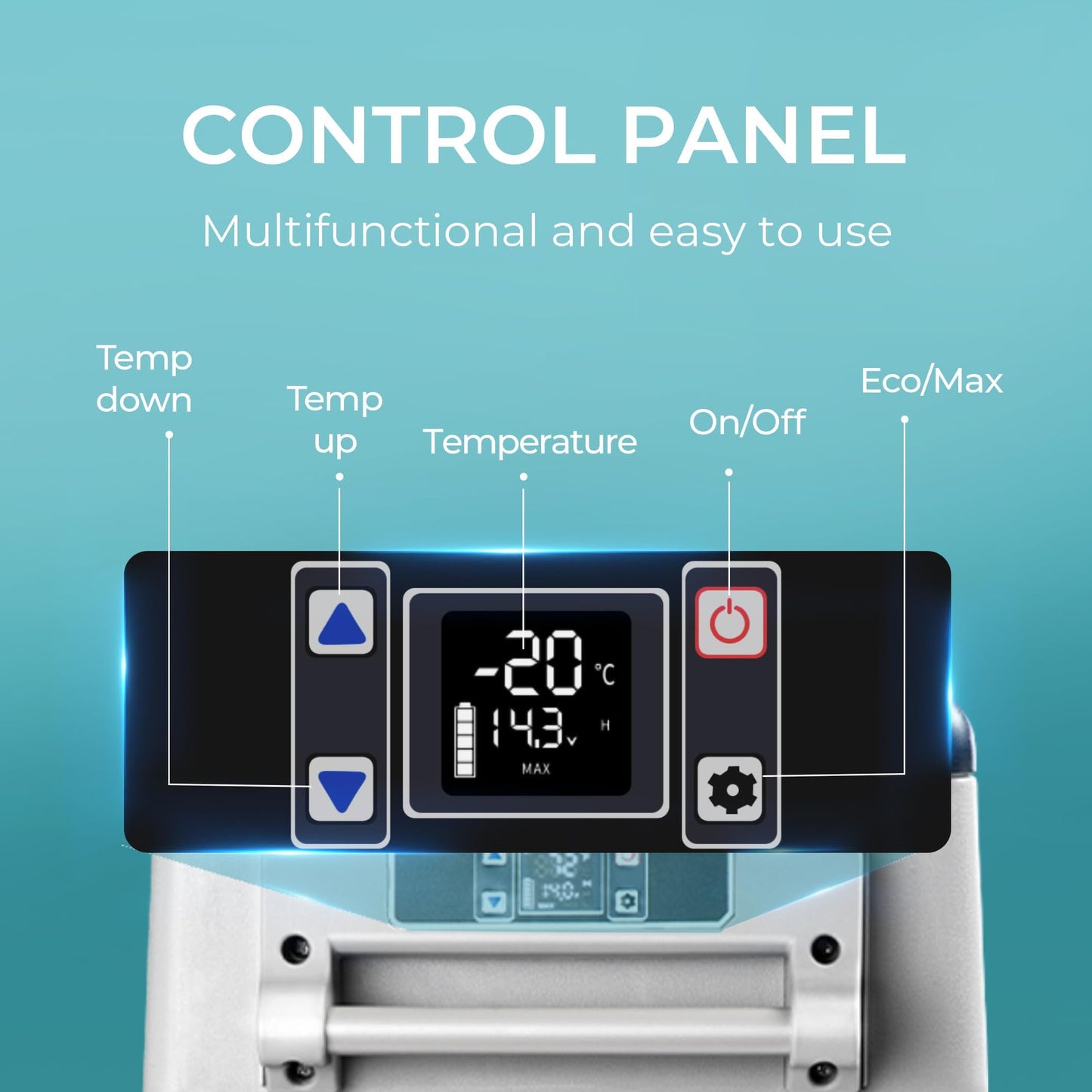EUHOMY 55L Smart Portable Electric Cooler with APP Control & Bluetooth for Car & RV