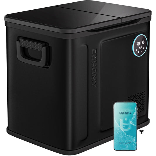 EUHOMY 58QT Dual Zone Smart Car Refrigerator with APP Control