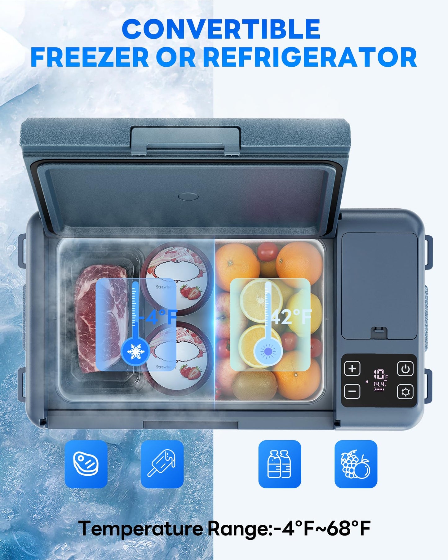 Aeitto 20QT Portable 12V Refrigerator Freezer for Camping & RV