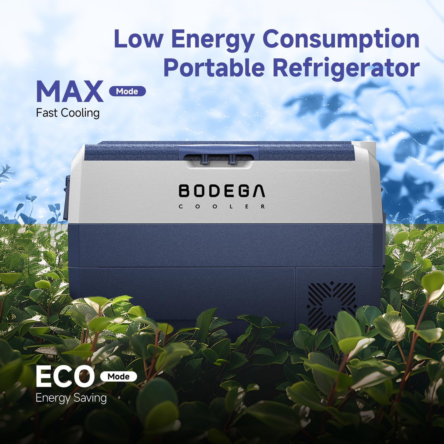 BODEGACOOLER 50L Smart Car Refrigerator – Large Portable Fridge Freezer with APP Control for RV & Travel